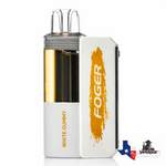 Foger Switch Pro 30K disposable vape in White Gummy flavor, rechargeable high-puff vape device Texas compliant