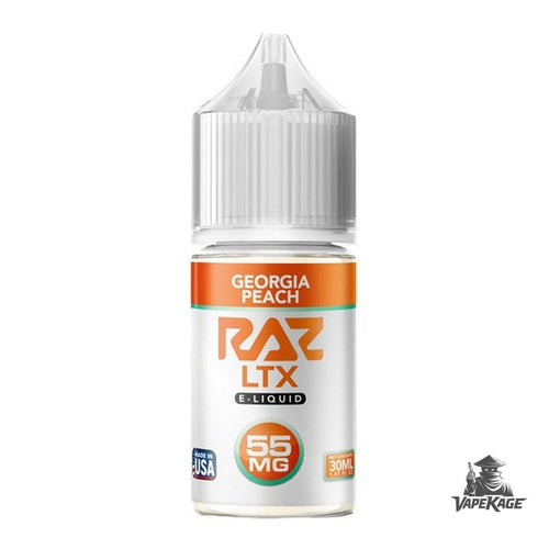 Georgia Peach RAZ x — Pod Juice 30mL Nic Salt Nicotine Salt E-Liquid at Vapekage