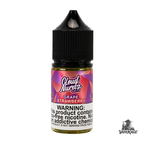 Grape Strawberry by — Cloud Nurdz 30mL Nic Salt Nicotine Salt E-Liquid at Vapekage