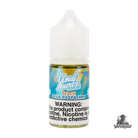 Iced Peach Blue Raspberry by — Cloud Nurdz 30mL Nic Salt Nicotine Salt E-Liquid at Vapekage