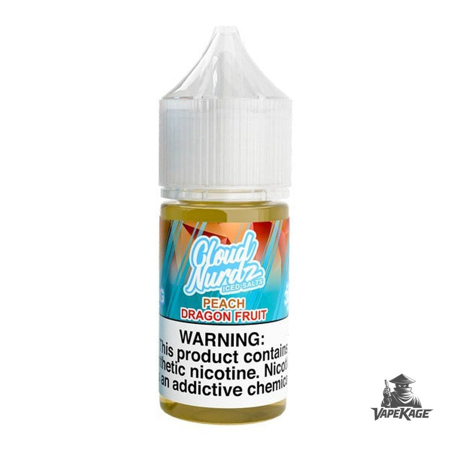 Iced Peach Dragon Fruit — Cloud Nurdz 30mL Nic Salt Nicotine Salt E-Liquid at Vapekage