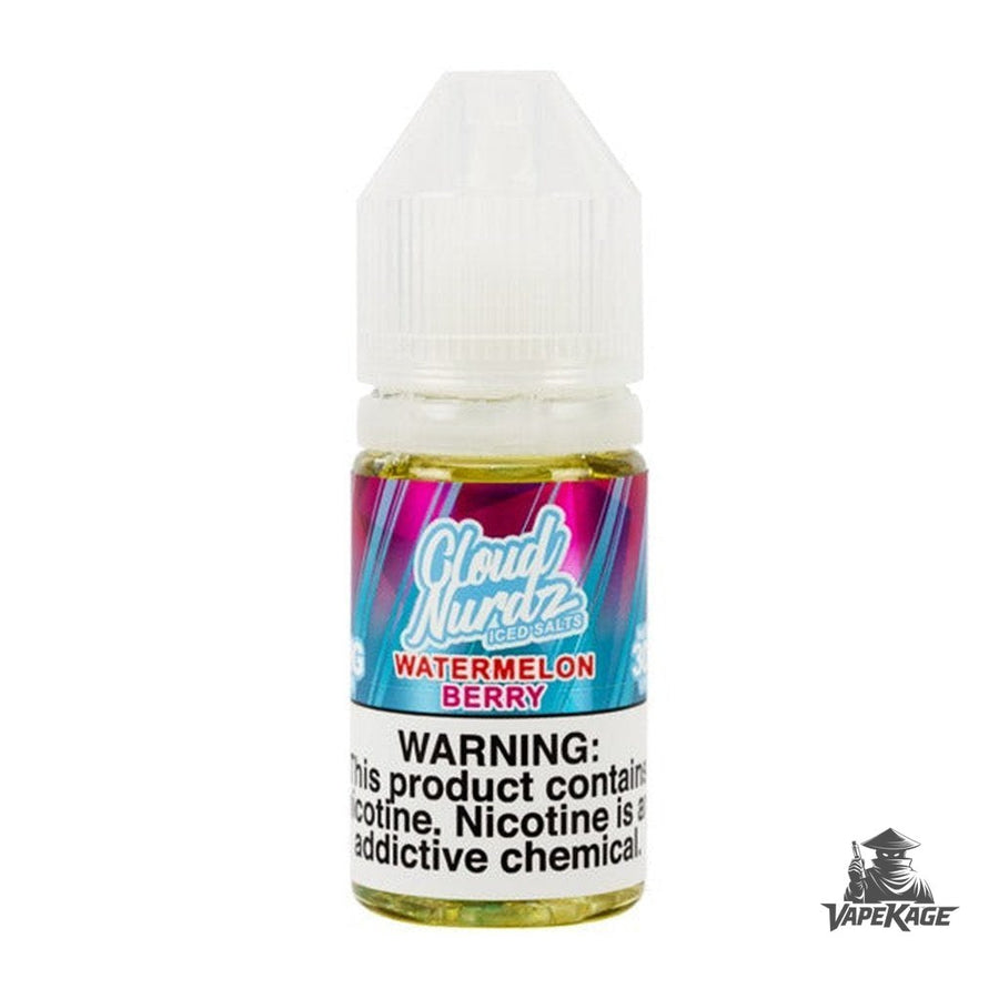 Iced Watermelon Berry by — Cloud Nurdz 30mL Nic Salt Nicotine Salt E-Liquid at Vapekage