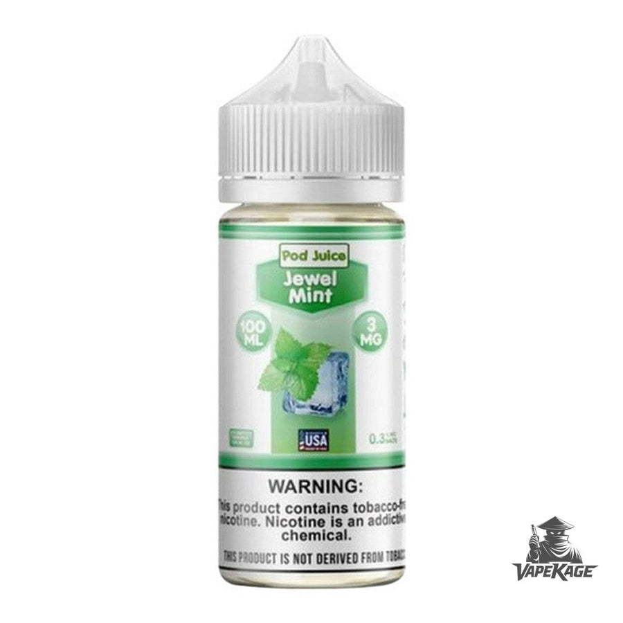 Jewel Mint — Pod Juice 100mL Freebase Freebase E-Liquid at Vapekage