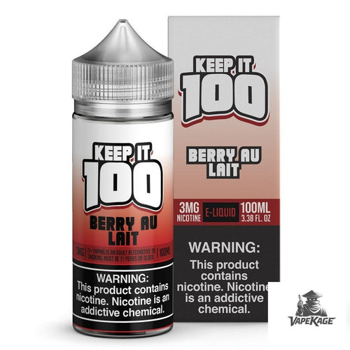 Berry Au Lait — Keep It 100 100mL Freebase Freebase E-Liquid at Vapekage