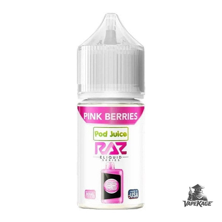 Pink Berries RAZ x — Pod Juice 30mL Nic Salt Nicotine Salt E-Liquid at Vapekage