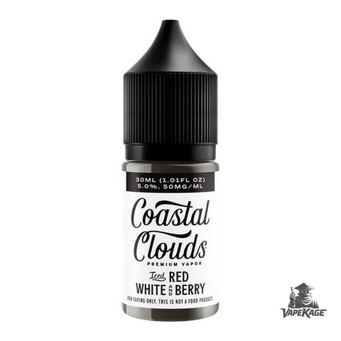 Red White & Berry Iced — Coastal Clouds 30mL Nic Salt Nicotine Salt E-Liquid at Vapekage