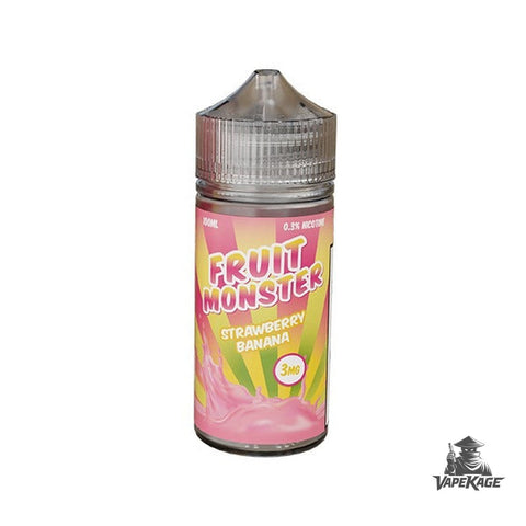 Strawberry Banana Fruit Monster Vape Labs 100mL Freebase Freebase E-Liquid at Vapekage