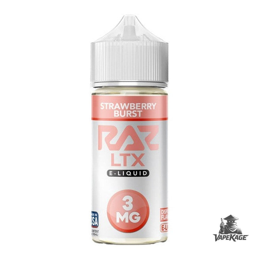 Strawberry Burst RAZ x — Pod Juice 100mL Freebase Freebase E-Liquid at Vapekage