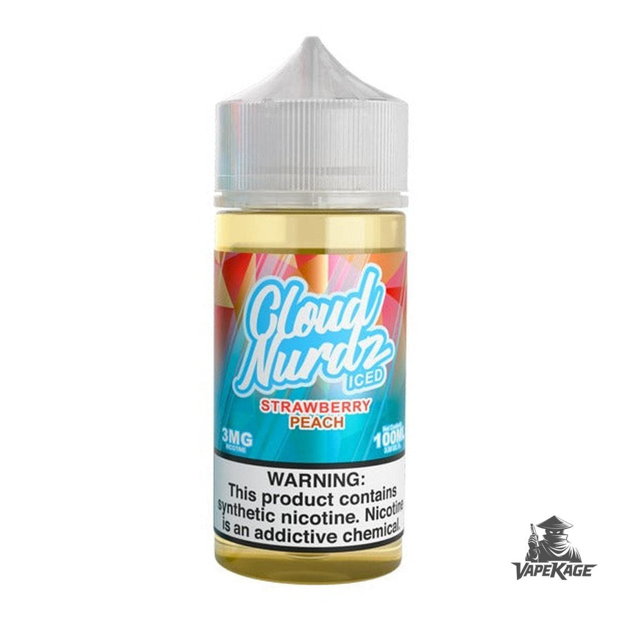 Strawberry Peach Iced — Cloud Nurdz 100mL Freebase Freebase E-Liquid at Vapekage