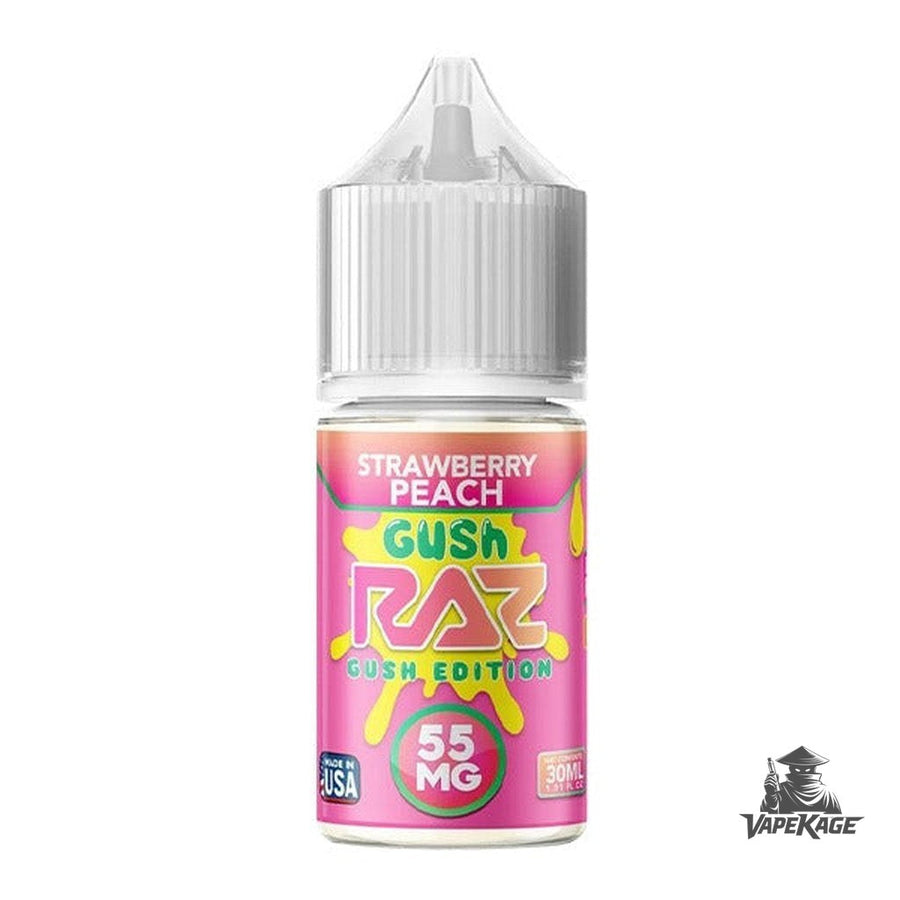 Strawberry Peach Gush RAZ x — Pod Juice 30mL Nic Salt Nicotine Salt E-Liquid at Vapekage