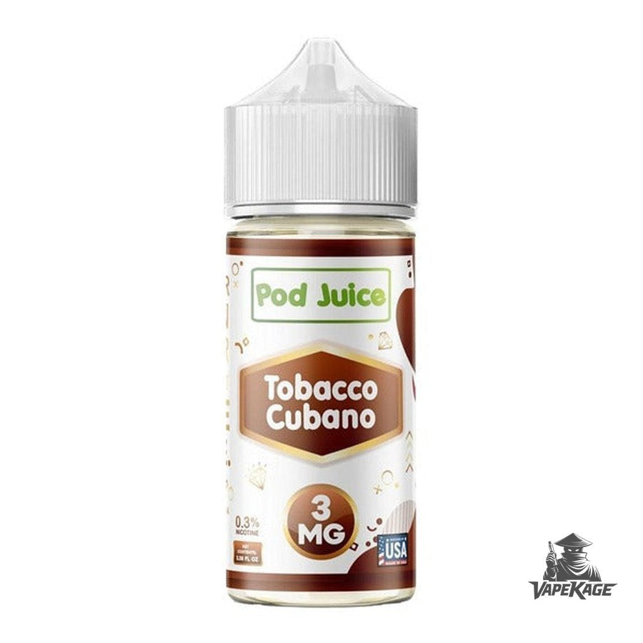 Tobacco Cubano — Pod Juice 100mL Freebase Freebase E-Liquid at Vapekage