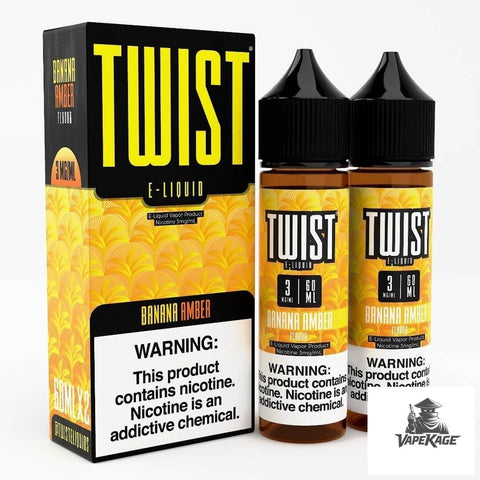 Banana Amber — Twist E-Liquids 120mL (2x60mL twin pack) Freebase Freebase E-Liquid at Vapekage