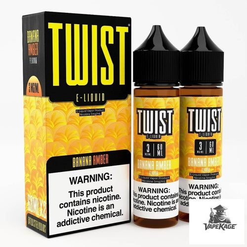 Banana Amber — Twist E-Liquids 120mL (2x60mL twin pack) Freebase Freebase E-Liquid at Vapekage