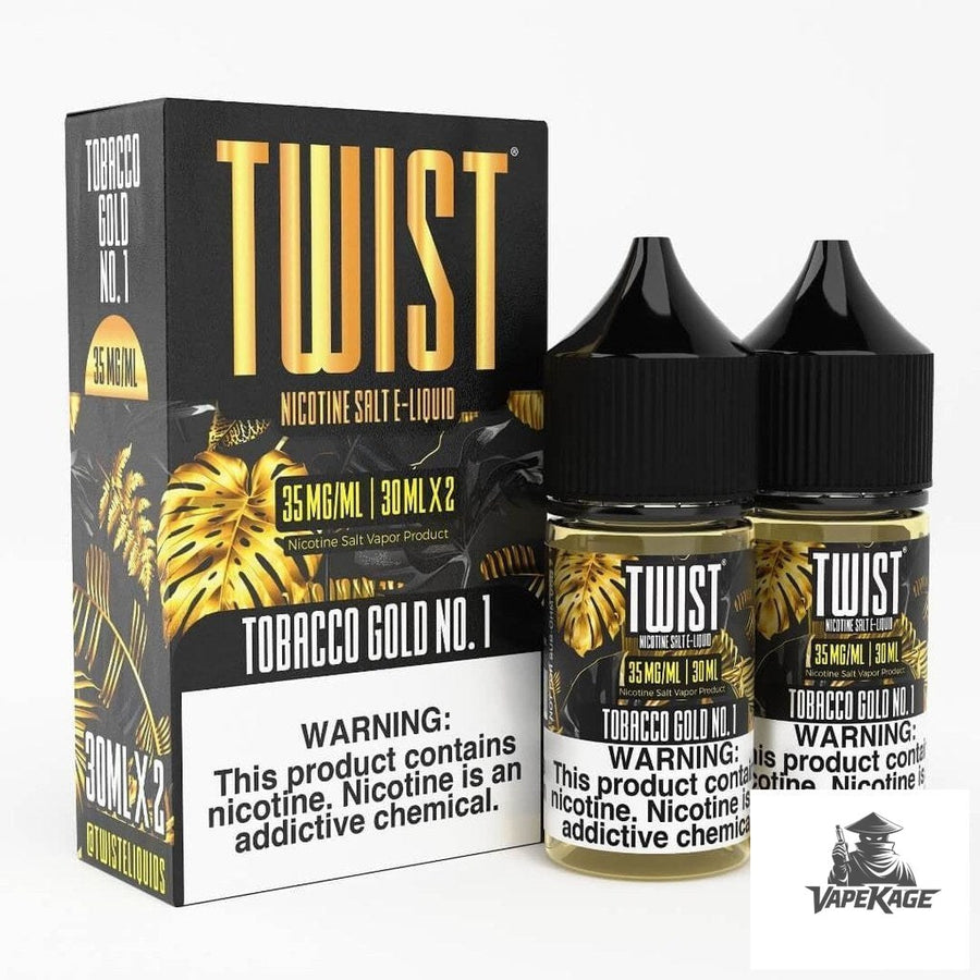 Tobacco Gold No. 1 — Twist E-Liquids 60mL (2x30mL twin pack) Nic Salt Nicotine Salt E-Liquid at Vapekage