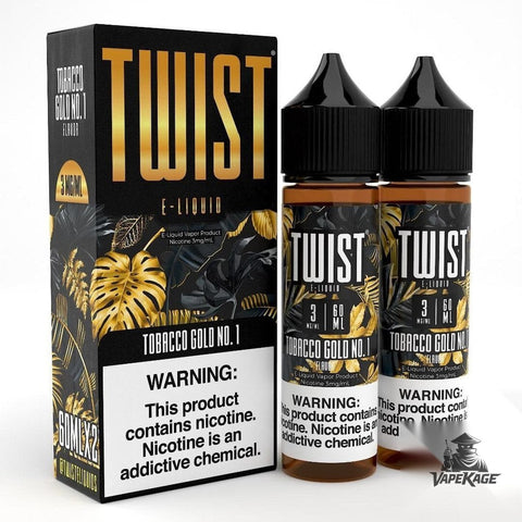 Tobacco Gold No. 1 — Twist E-Liquids 120mL (2x60mL twin pack) Freebase Freebase E-Liquid at Vapekage