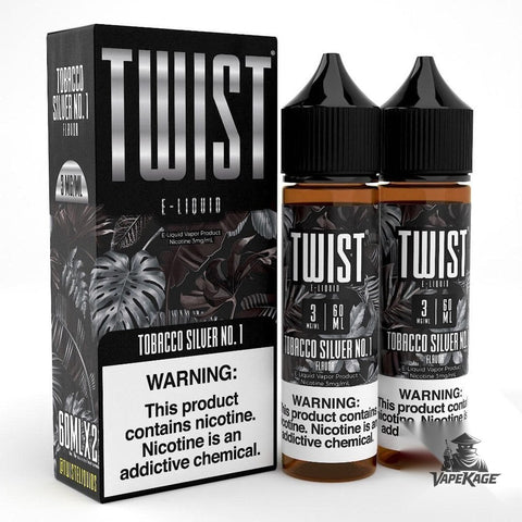 Tobacco Silver No. 1 — Twist E-Liquids 120mL (2x60mL twin pack) Freebase Freebase E-Liquid at Vapekage