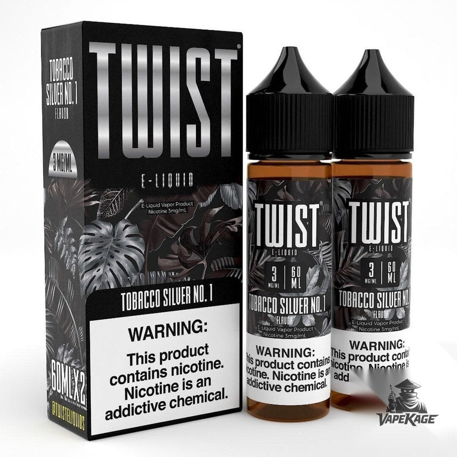Tobacco Silver No. 1 — Twist E-Liquids 120mL (2x60mL twin pack) Freebase Freebase E-Liquid at Vapekage