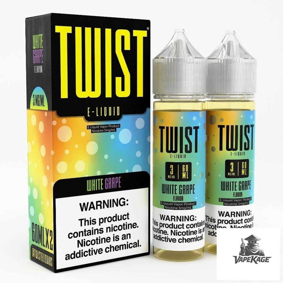 White Grape — Twist E-Liquids 120mL (2x60mL twin pack) Freebase Freebase E-Liquid at Vapekage