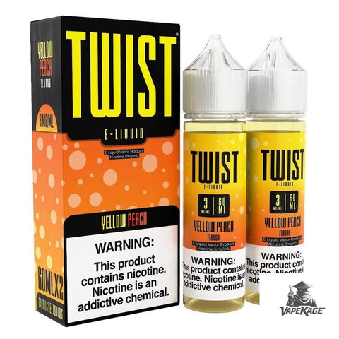 Yellow Peach — Twist E-Liquids 120mL (2x60mL twin pack) Freebase Freebase E-Liquid at Vapekage