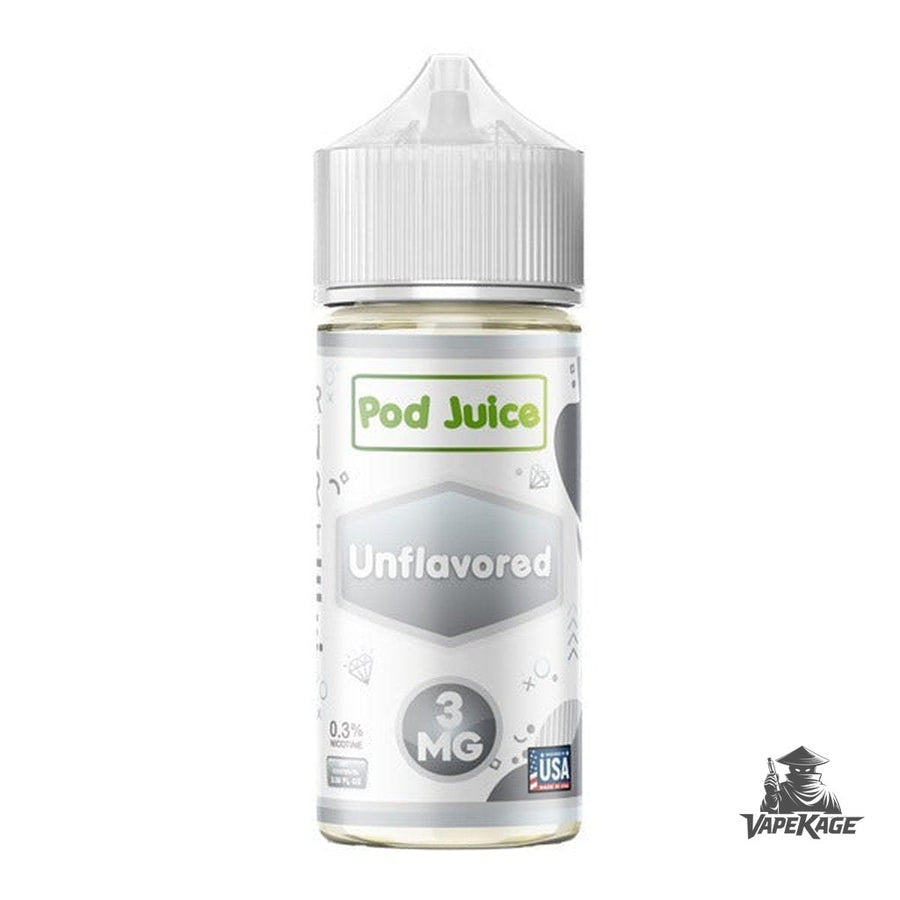 Unflavored — Pod Juice 100mL Freebase Freebase E-Liquid at Vapekage