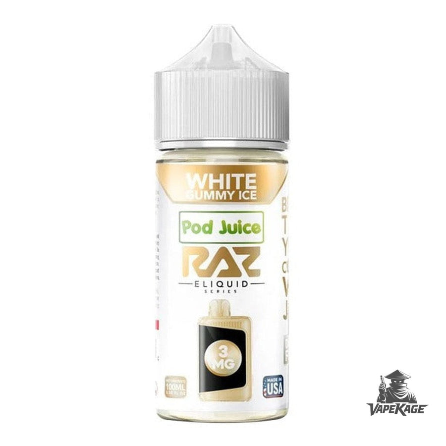 White Gummy RAZ x — Pod Juice 100mL Freebase Freebase E-Liquid at Vapekage