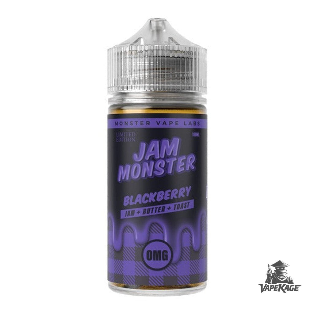 Blackberry (nicotine Free) Jam Monster Vape Labs 100mL Freebase