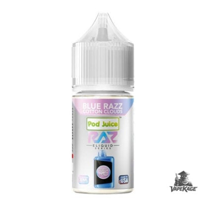 Blue Razz Cotton Clouds RAZ x — Pod Juice 30mL Nic Salt
