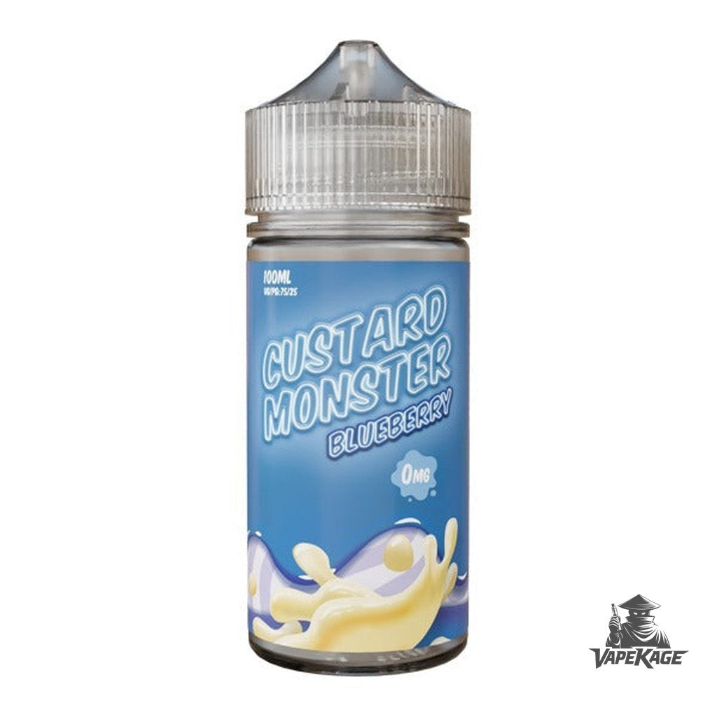 Blueberry Nicotine Free Custard Monster Vape Labs 100mL Freebase