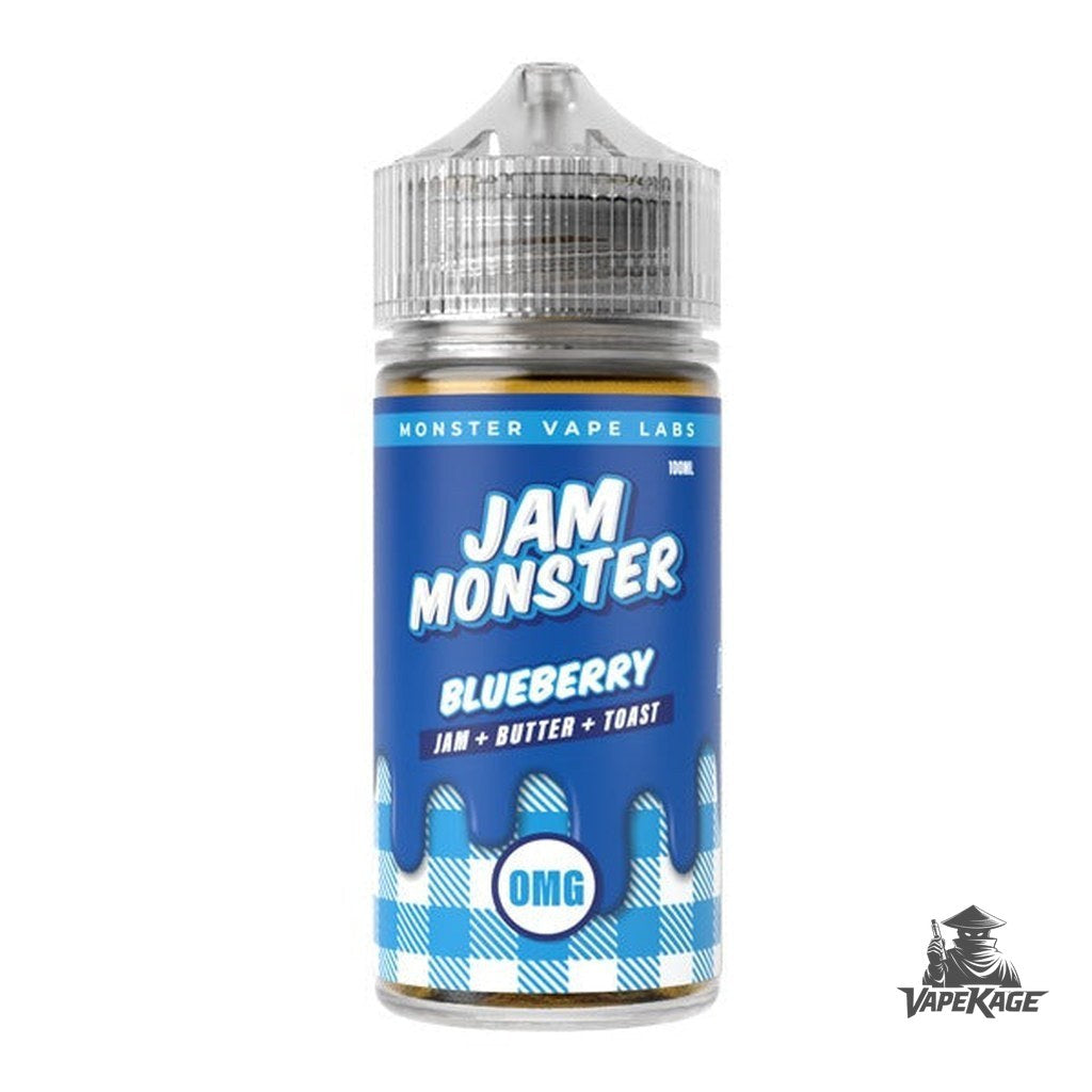 Blueberry (nicotine Free) Jam Monster Vape Labs 100mL Freebase