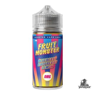 Blueberry Raspberry Lemon Nicotine Free Fruit Monster Vape Labs 100mL Freebase