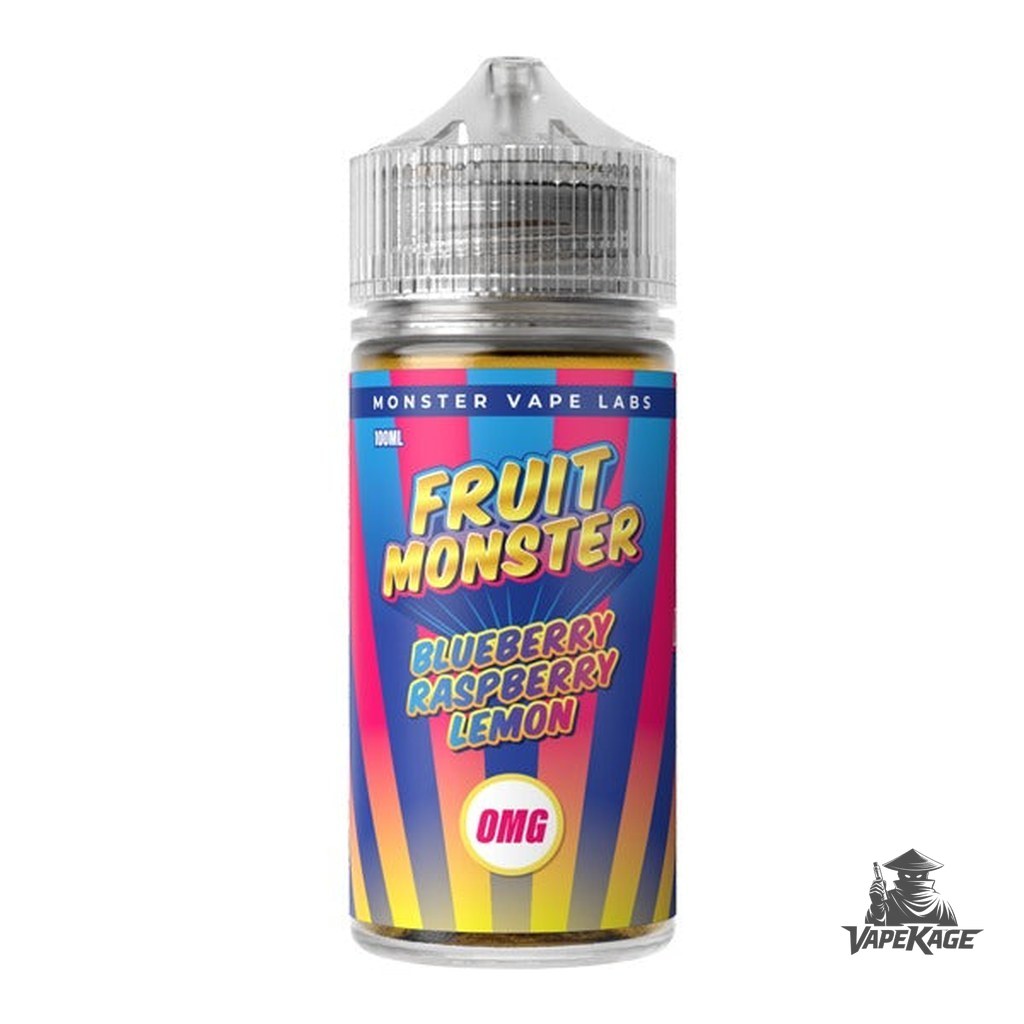 Blueberry Raspberry Lemon Nicotine Free Fruit Monster Vape Labs 100mL Freebase