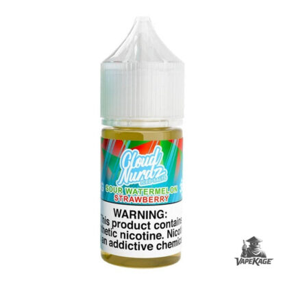 Iced Sour Watermelon Strawberry Cloud Nurdz — Cloud Nurdz 30mL Nic Salt