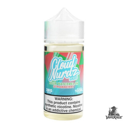 Iced Sour Watermelon Strawberry — Cloud Nurdz 100mL Freebase