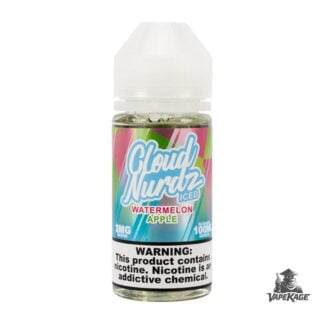 Iced Watermelon Apple by — Cloud Nurdz 100mL Freebase