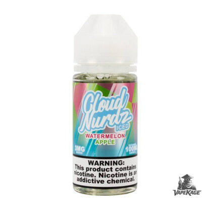 Iced Watermelon Apple by — Cloud Nurdz 100mL Freebase