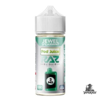 Jewel Spearmint RAZ x — Pod Juice 100mL Freebase
