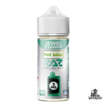 Jewel Spearmint RAZ x — Pod Juice 100mL Freebase