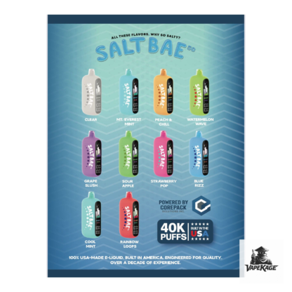 Salt Bae50 40K Disposable Vape — 9 Flavors, 5% Salt Nicotine