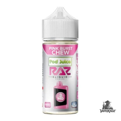 Pink Burst Chew RAZ x — Pod Juice 100mL Freebase