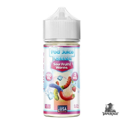 Sour Fruity Worms Freeze — Pod Juice 100mL Freebase