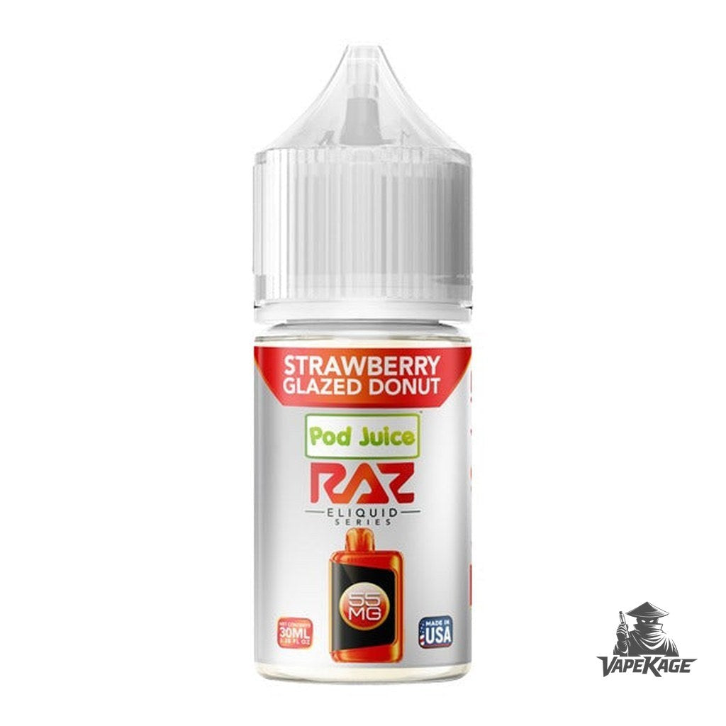 Strawberry Glazed Donut RAZ x — Pod Juice 30mL Nic Salt