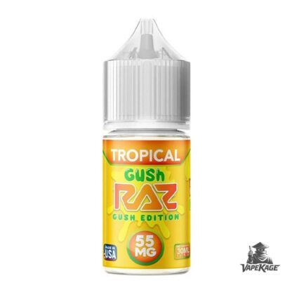 Tropical Gush RAZ x — Pod Juice 30mL Nic Salt
