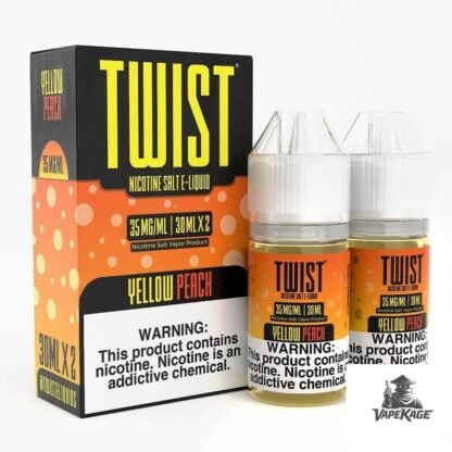 Yellow Peach — Twist E-Liquids 60mL (2x30mL twin pack) Nic Salt