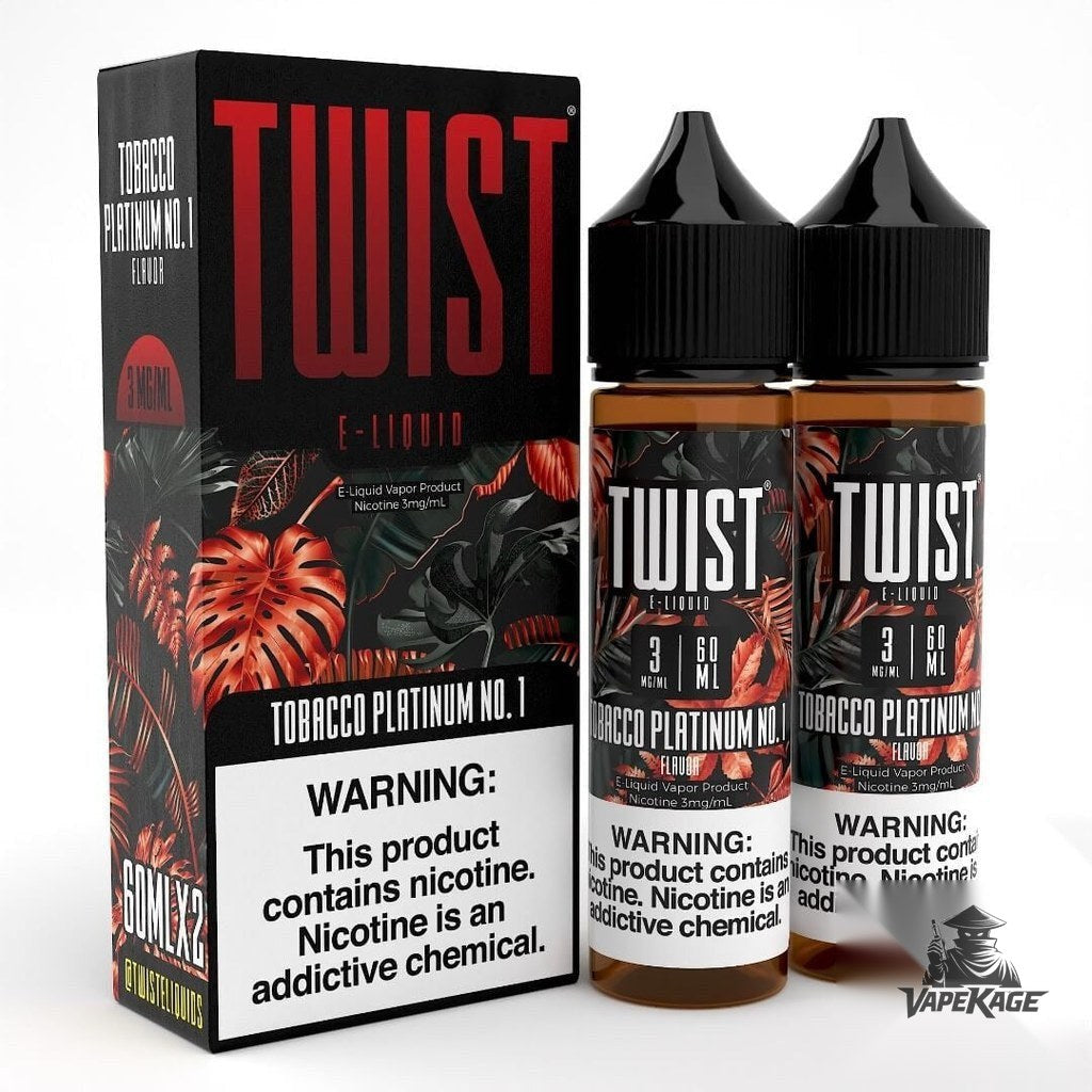 Tobacco Platinum No. 1 — Twist E-Liquids 120mL (2x60mL twin pack) Freebase